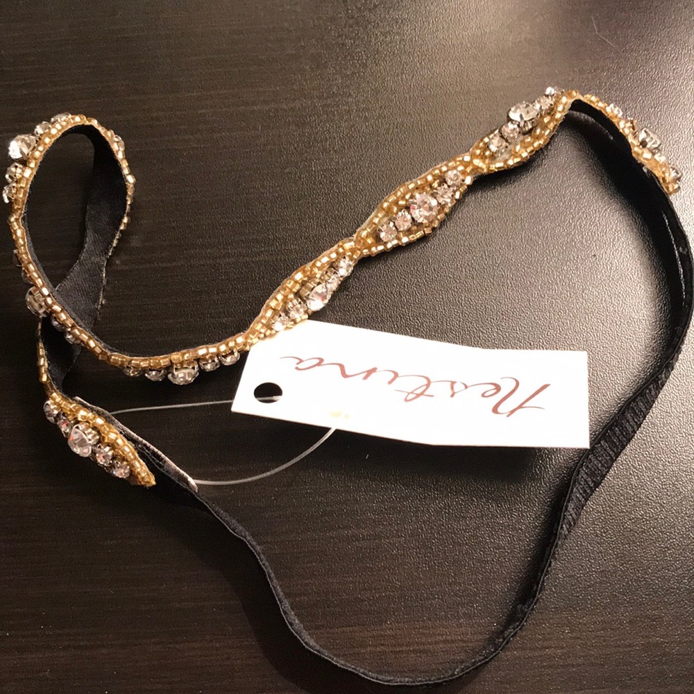 Nestina Gold Crystal Headband